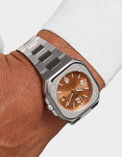 Vīriešu pulkstenis / unisex  BELL & ROSS, BR 05 Copper Brown / 40mm, SKU: BR05A-BR-ST/SST | dimax.lv