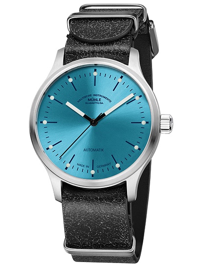 Мужские часы / унисекс  MÜHLE-GLASHÜTTE, Panova Turquoise / 40mm, SKU: M1-40-79-NB-L-III | dimax.lv