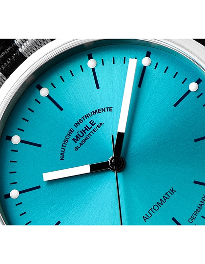 Vīriešu pulkstenis / unisex  MÜHLE-GLASHÜTTE, Panova Turquoise / 40mm, SKU: M1-40-79-NB-L-III | dimax.lv