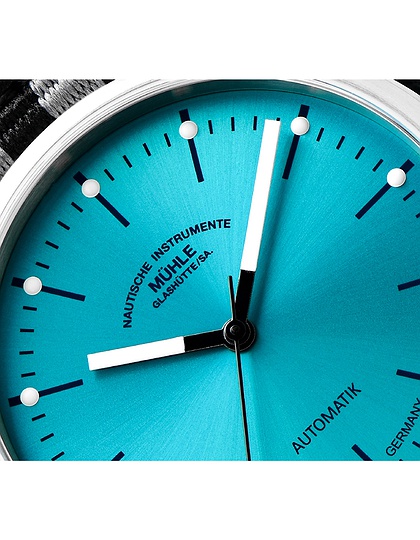 Мужские часы / унисекс  MÜHLE-GLASHÜTTE, Panova Turquoise / 40mm, SKU: M1-40-79-NB-L-III | dimax.lv