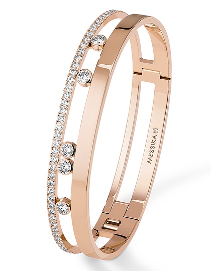 Sieviešu juvelierizstrādājumi  MESSIKA, Bangle Move Romane GM, SKU: 06747-PG | dimax.lv