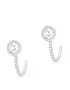 Sieviešu juvelierizstrādājumi  MESSIKA, Joy Hoop Round Diamonds 2x0.10ct White Gold Earrings, SKU: 07482-WG | dimax.lv