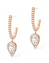 Sieviešu juvelierizstrādājumi  MESSIKA, Joy Hoop Pear-Cut Diamond 2x0.10ct Pink Gold Earrings, SKU: 07480-PG | dimax.lv