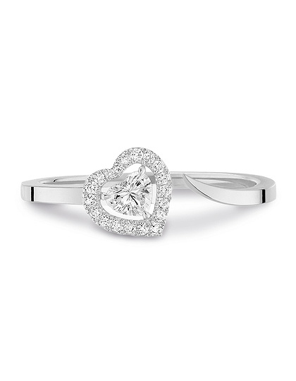 Women Jewellery  MESSIKA, Joy Cœur 0.15ct Diamond White Gold Ring, SKU: 11439-WG | dimax.lv