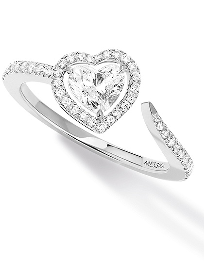 Women Jewellery  MESSIKA, Joy Cœur 0.40ct Diamond White Gold Ring, SKU: 11994-WG | dimax.lv
