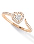 Sieviešu juvelierizstrādājumi  MESSIKA, Joy Cœur Pave-Set 0.15ct Diamond Pink Gold Ring, SKU: 11438-PG | dimax.lv