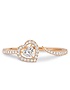 Sieviešu juvelierizstrādājumi  MESSIKA, Joy Cœur Pave-Set 0.15ct Diamond Pink Gold Ring, SKU: 11438-PG | dimax.lv