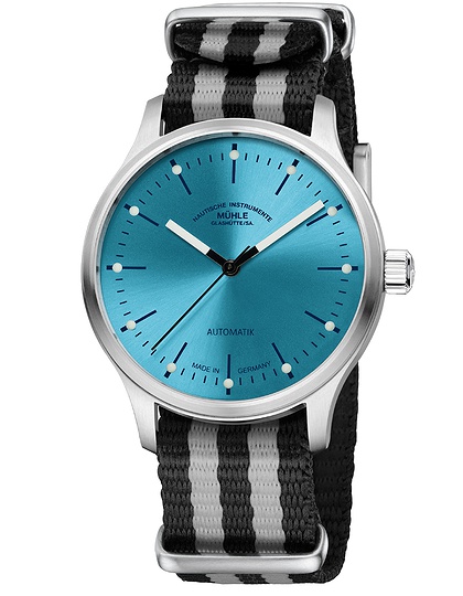 Men's watch / unisex  MÜHLE-GLASHÜTTE, Panova Turquoise / 40mm, SKU: M1-40-79-NB-IV | dimax.lv