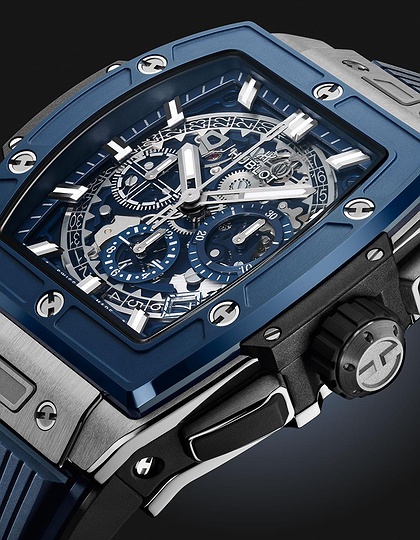 Мужские часы / унисекс  HUBLOT, Spirit Of Big Bang Titanium Blue Ceramic / 42mm, SKU: 642.NL.7170.RX | dimax.lv