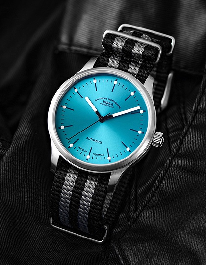 Vīriešu pulkstenis / unisex  MÜHLE-GLASHÜTTE, Panova Turquoise / 40mm, SKU: M1-40-79-NB-IV | dimax.lv