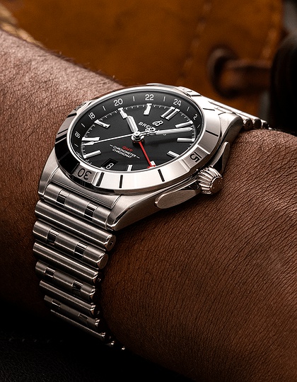 Vīriešu pulkstenis / unisex  BREITLING, Chronomat Automatic GMT / 40mm, SKU: A32398101B1A1 | dimax.lv