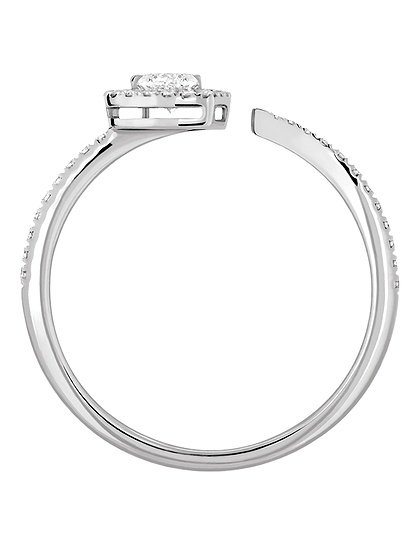 Women Jewellery  MESSIKA, Joy Cœur Pave-Set 0.15ct Diamond White Gold Ring, SKU: 11438-WG | dimax.lv