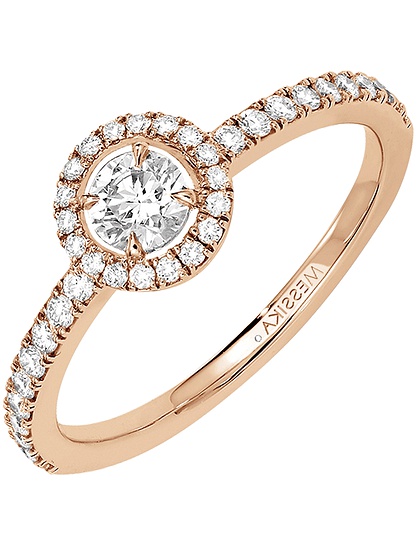 Женские ювелирные изделия  MESSIKA, Joy Brilliant Cut 0.25ct Diamond Pink Gold Ring, SKU: 04163-PG | dimax.lv