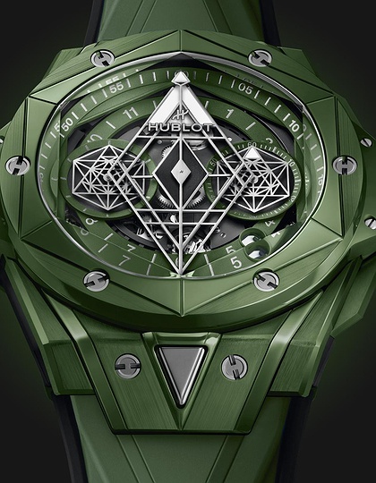 Men's watch / unisex  HUBLOT, Big Bang Sang Bleu II Green Ceramic / 45mm, SKU: 418.GX.5207.RX.MXM22 | dimax.lv