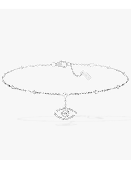 Women Jewellery  MESSIKA, Lucky Eye Pave Anklet, SKU: 11634-WG | dimax.lv