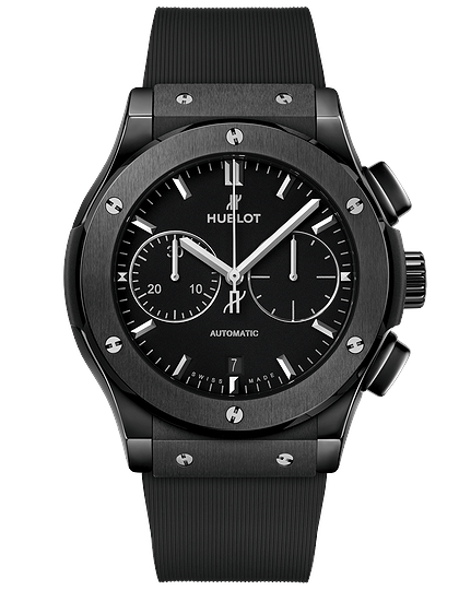 Vīriešu pulkstenis / unisex  HUBLOT, Classic Fusion Chronograph Black Magic / 45mm, SKU: 521.CM.1171.RX | dimax.lv