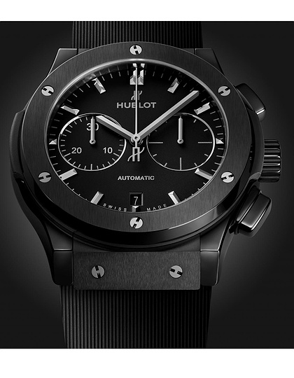 Мужские часы / унисекс  HUBLOT, Classic Fusion Chronograph Black Magic / 45mm, SKU: 521.CM.1171.RX | dimax.lv