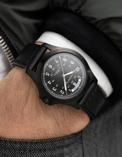 Vīriešu pulkstenis / unisex  HAMILTON, Khaki Field King Auto /40mm, SKU: H64465733 | dimax.lv