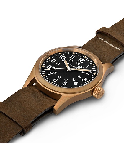 Men's watch / unisex  HAMILTON, Khaki Field Mechanical Bronze / 38mm, SKU: H69459530 | dimax.lv