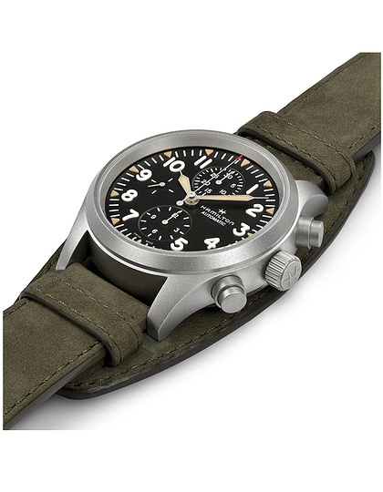 Vīriešu pulkstenis / unisex  HAMILTON, Khaki Field Auto Chrono / 44mm, SKU: H71706830 | dimax.lv