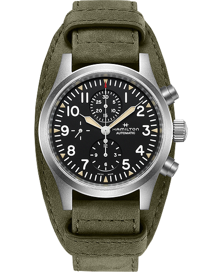 Vīriešu pulkstenis / unisex  HAMILTON, Khaki Field Auto Chrono / 44mm, SKU: H71706830 | dimax.lv