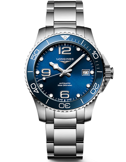 Мужские часы / унисекс  LONGINES, HydroСonquest / 39mm, SKU: L3.780.4.96.6 | dimax.lv