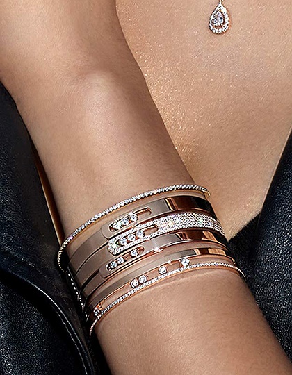 Sieviešu juvelierizstrādājumi  MESSIKA, Bangle Move Romane GM, SKU: 06747-YG | dimax.lv
