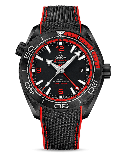 Мужские часы / унисекс  OMEGA, Seamaster Planet Ocean GMT Deep Black 600M / 45.5mm, SKU: 215.92.46.22.01.003 | dimax.lv