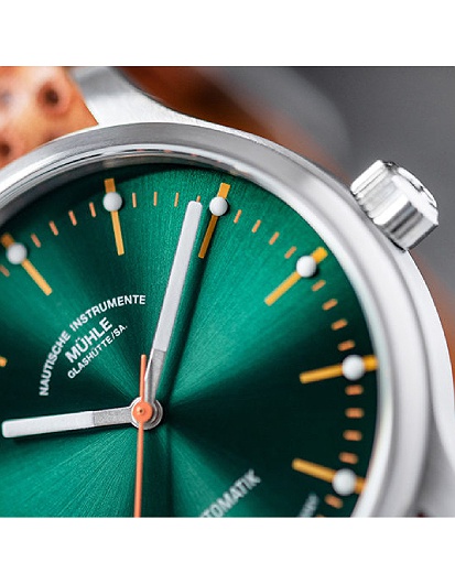 Men's watch / unisex  MÜHLE-GLASHÜTTE, Panova Green / 40mm, SKU: M1-40-76-NB-II | dimax.lv