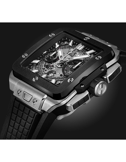 Мужские часы / унисекс  HUBLOT, Square Bang Unico Titanium Ceramic / 42mm, SKU: 821.NM.0170.RX | dimax.lv